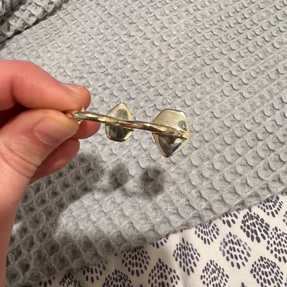 Kendra Scott Naomi Gold Double Ring Iridescent Drusy - Picture 5 of 6